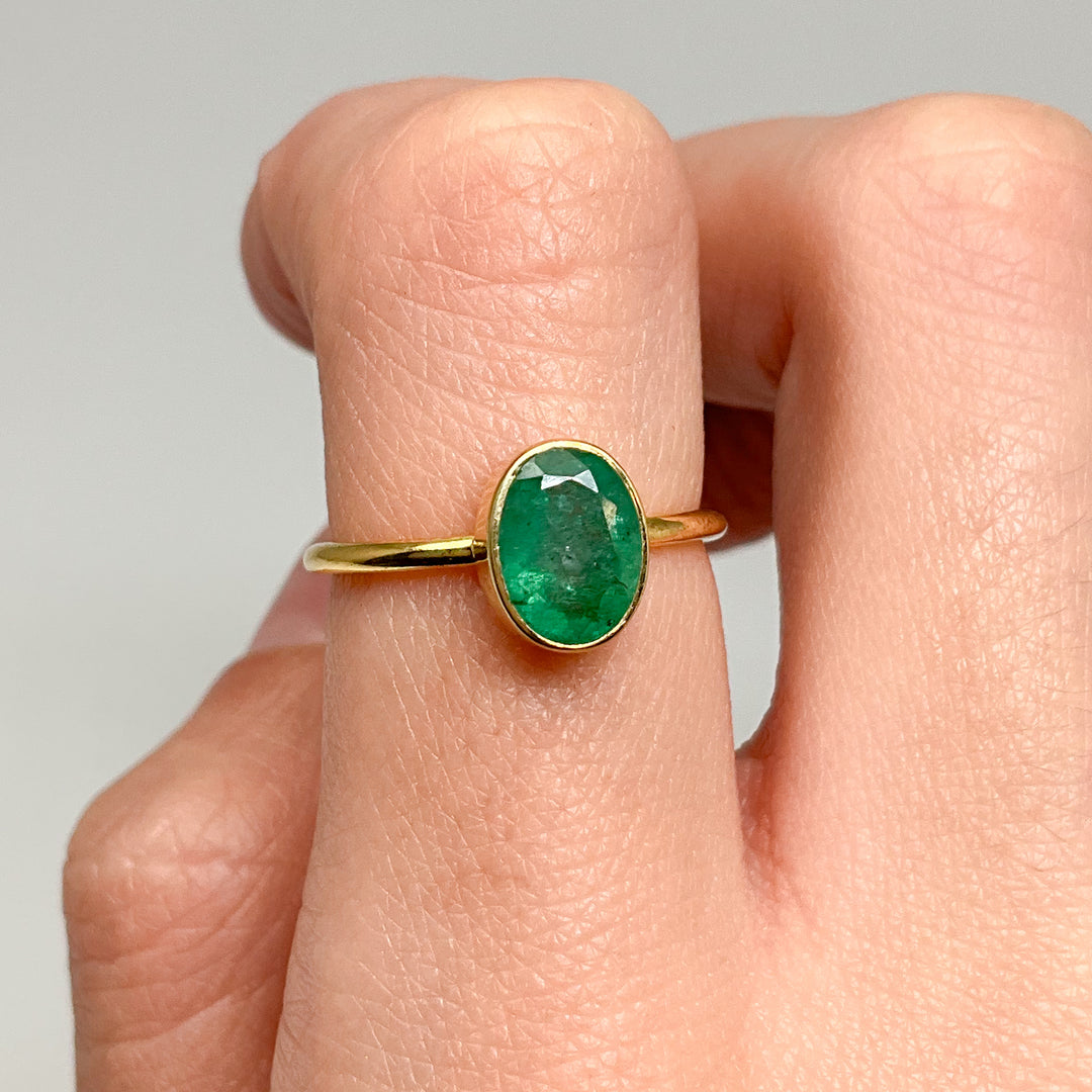 Gold Plated Emerald Ring (Copy) - Rocks and Gems Canada
