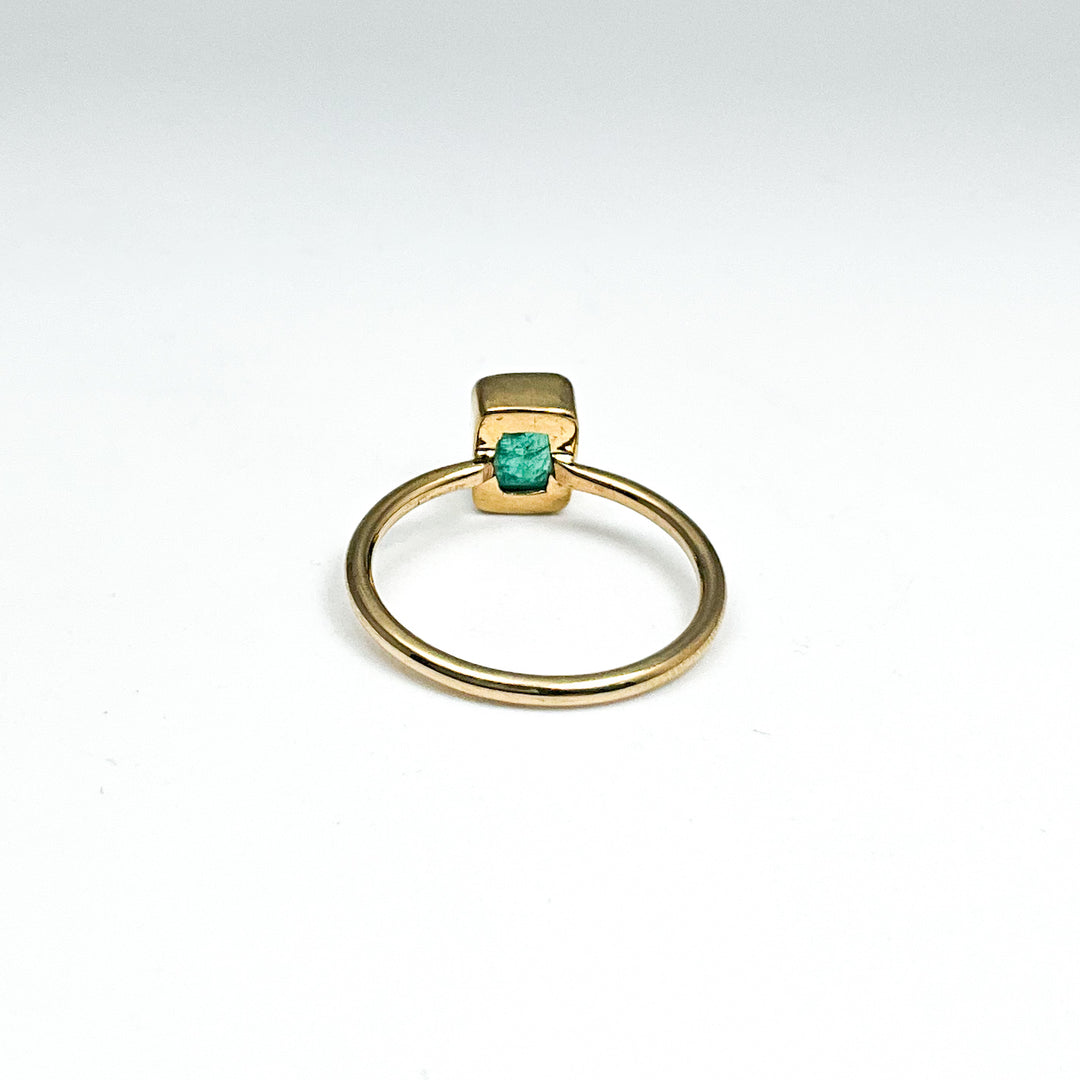 Gold Plated Emerald Ring - Rocks and Gems Canada