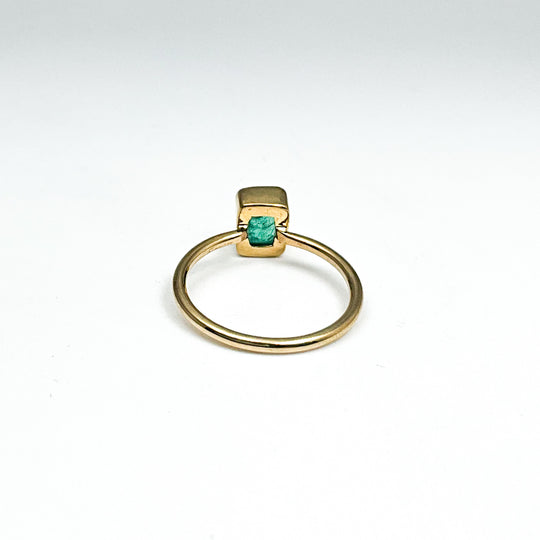 Gold Plated Emerald Ring - Rocks and Gems Canada