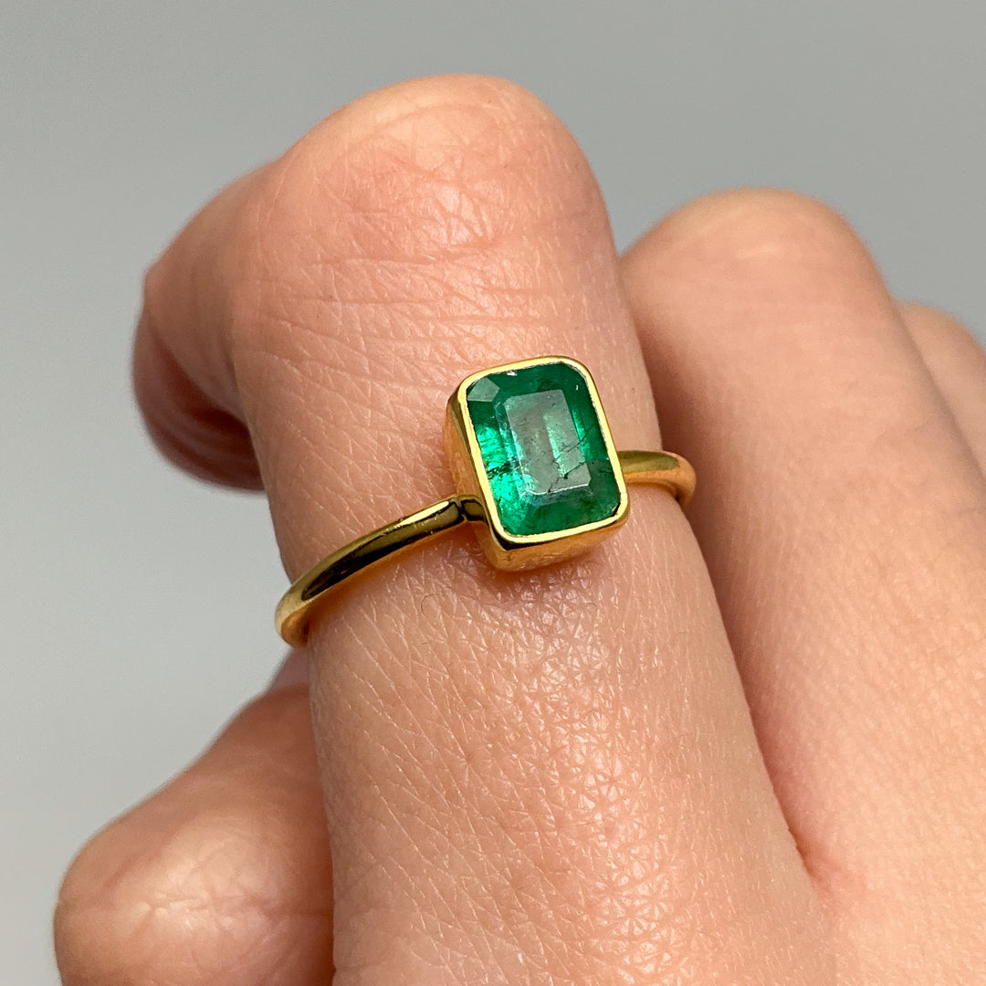 Gold Plated Emerald Ring (Copy) - Rocks and Gems Canada