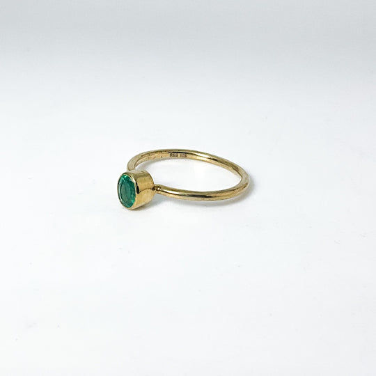 Gold Plated Emerald Ring - Rocks and Gems Canada