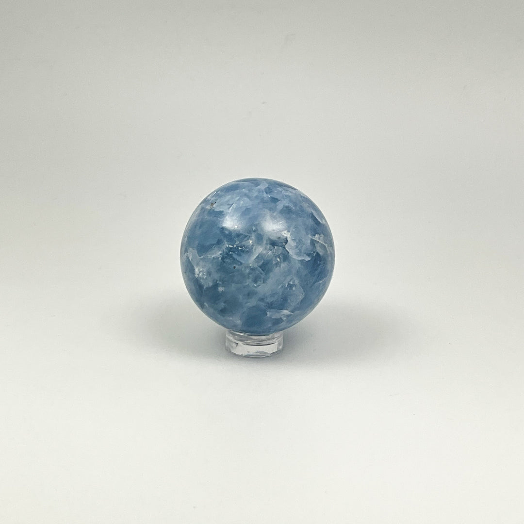 Blue Calcite Sphere - Rocks and Gems Canada