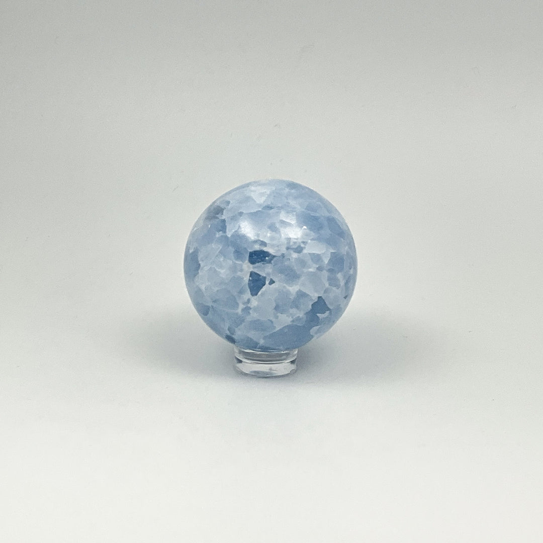 Blue Calcite Sphere - Rocks and Gems Canada