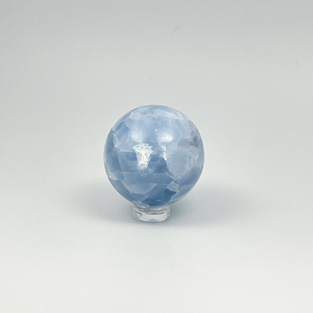 Blue Calcite Sphere - Rocks and Gems Canada