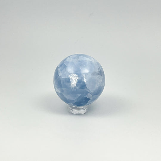 Blue Calcite Sphere - Rocks and Gems Canada