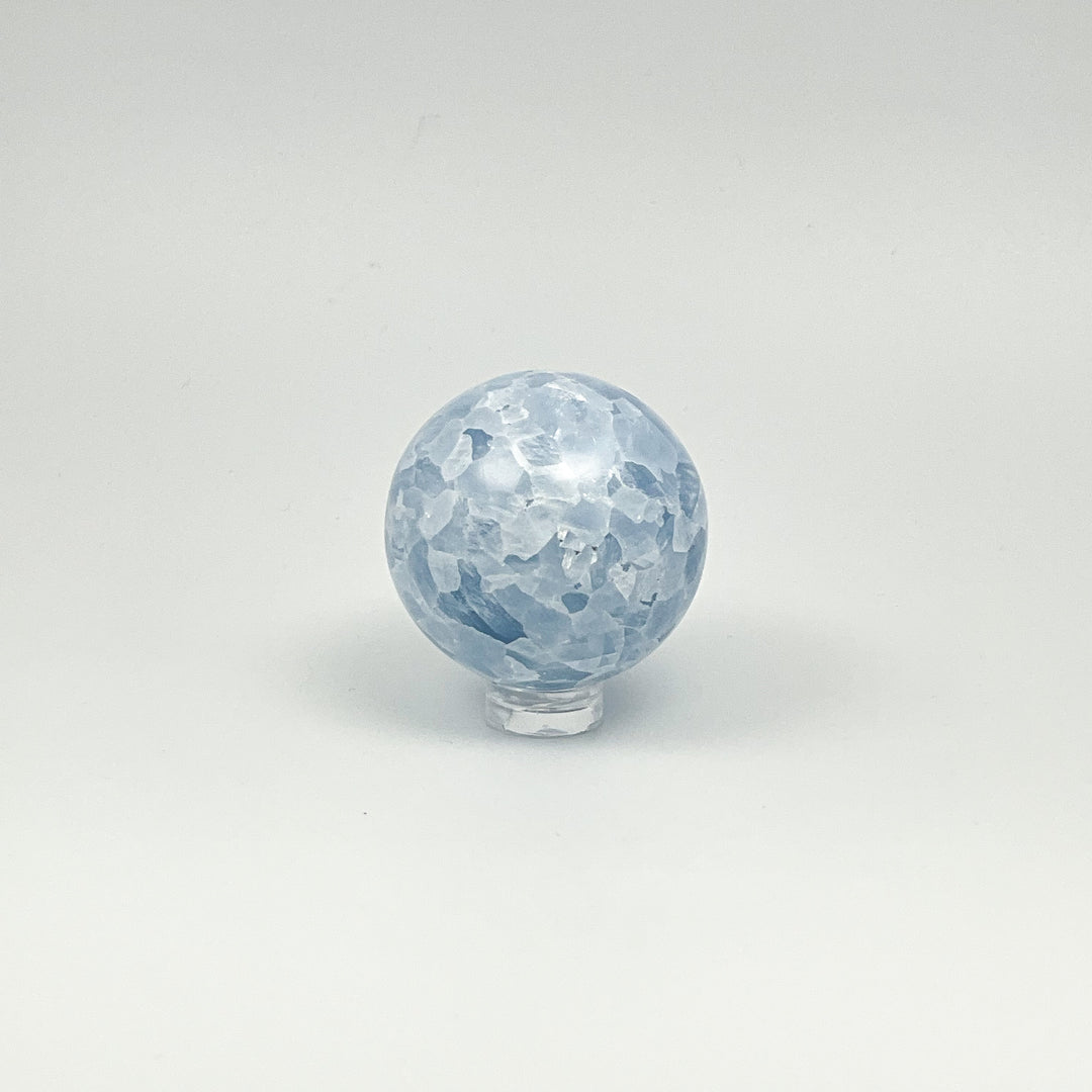 Blue Calcite Sphere - Rocks and Gems Canada