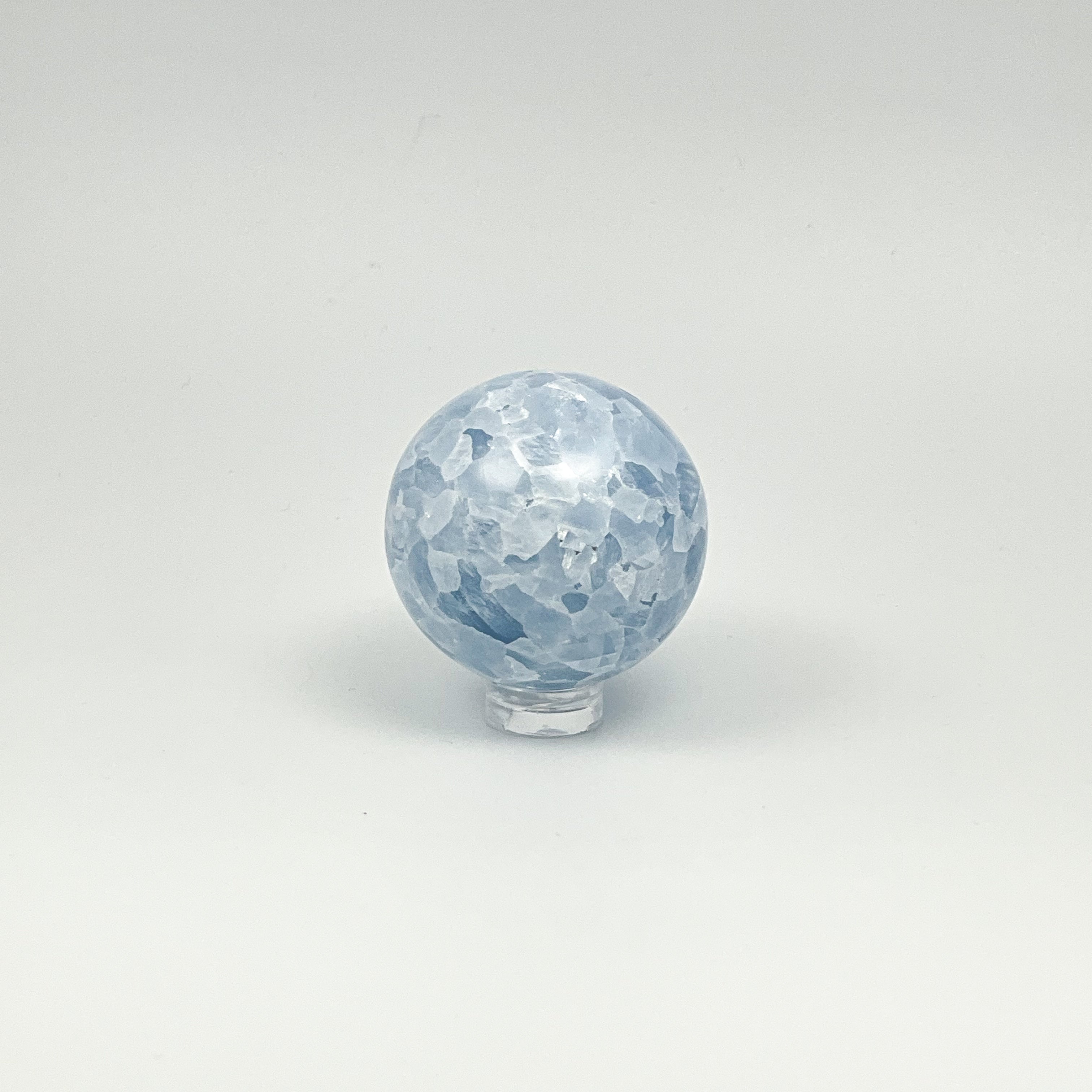 Blue Calcite Sphere - Rocks and Gems Canada