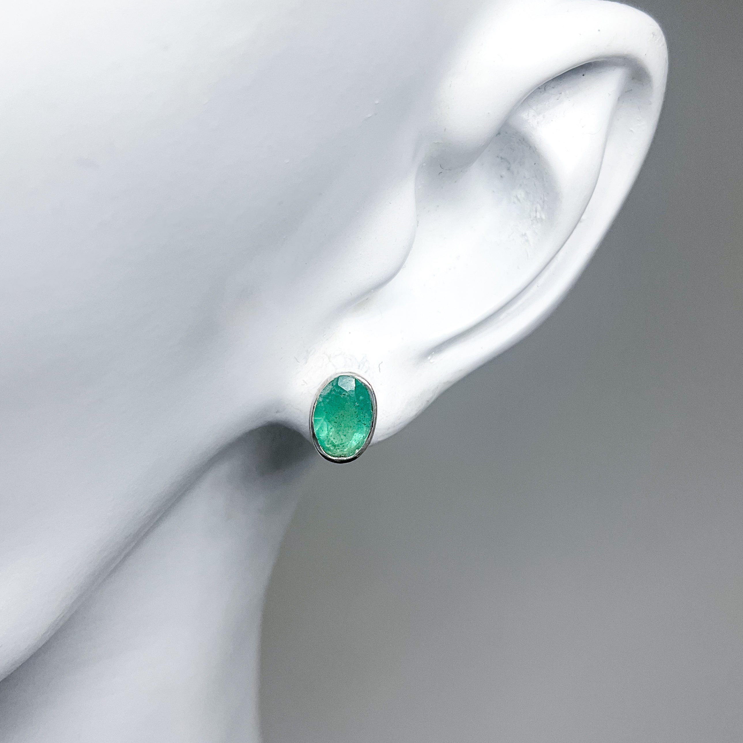 Emerald Stud Earrings - Rocks and Gems Canada