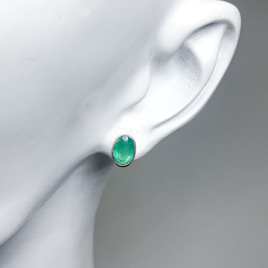 Emerald Stud Earrings - Rocks and Gems Canada