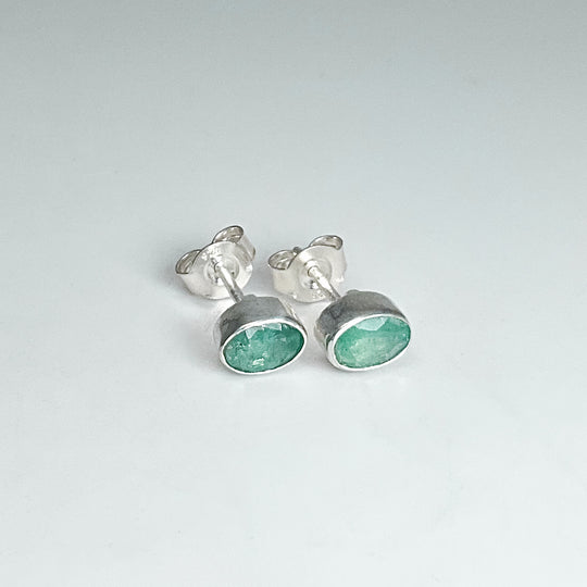 Emerald Stud Earrings - Rocks and Gems Canada