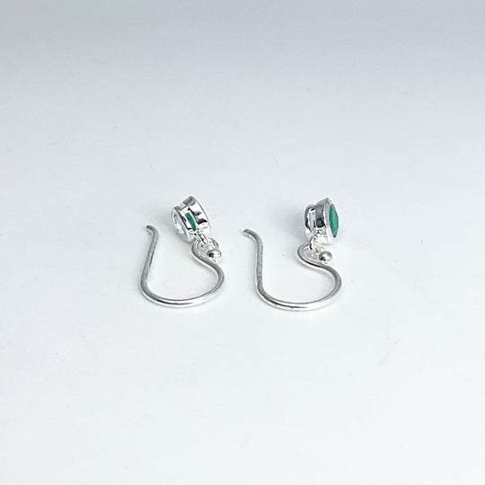 Emerald Dangle Earrings - Rocks and Gems Canada