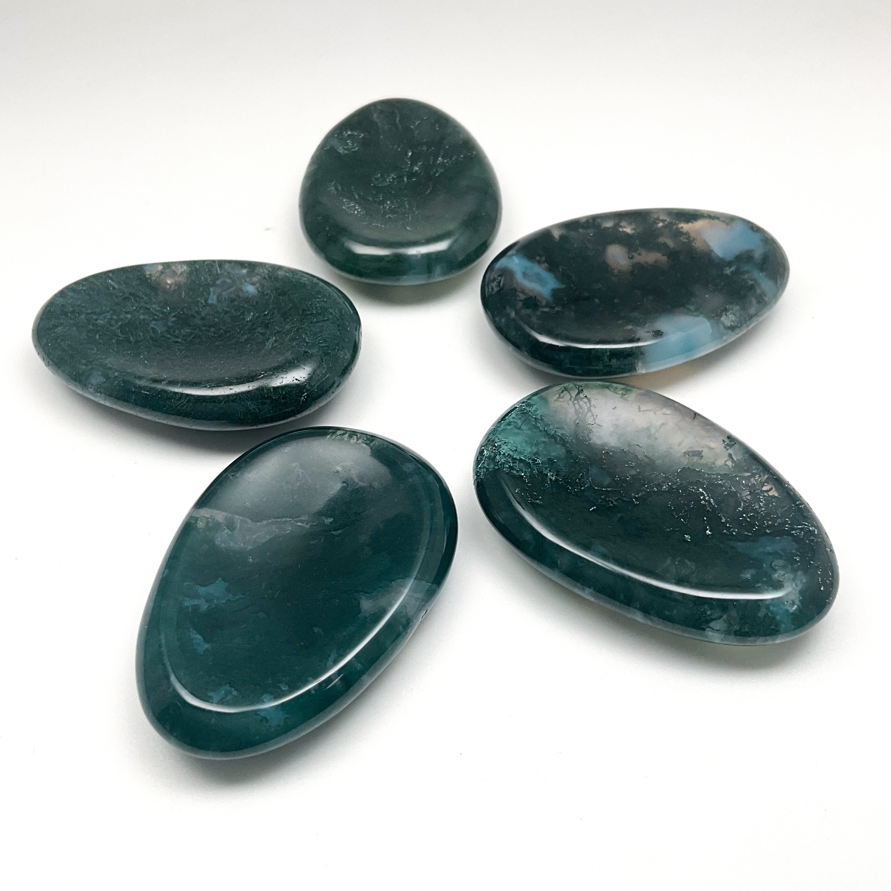 Worry Stone - Moss Agate - Rocks and Gems Canada