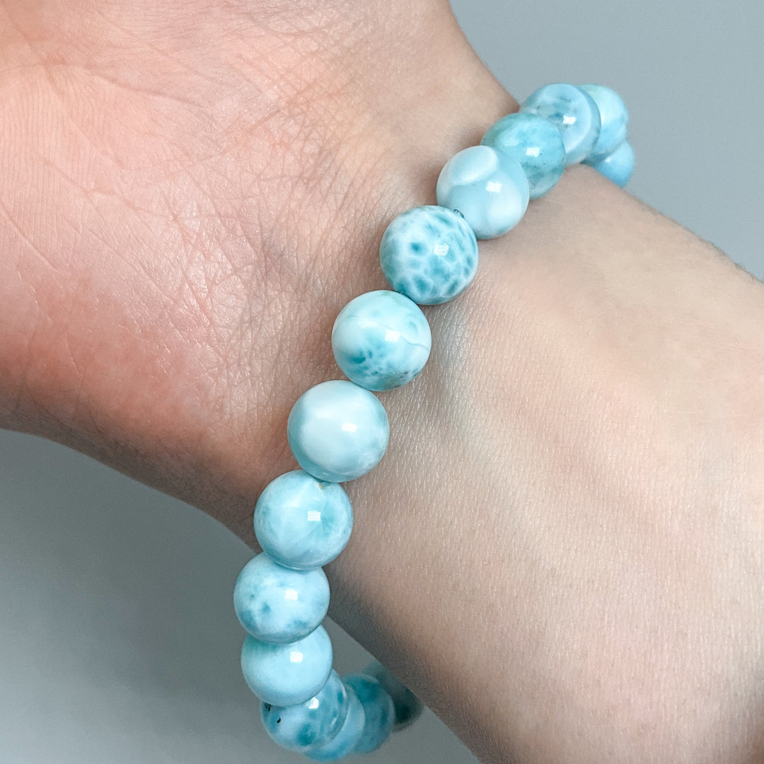 Larimar Beaded Bracelet - Rocks and Gems Canada