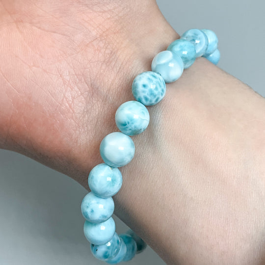 Larimar Beaded Bracelet - Rocks and Gems Canada