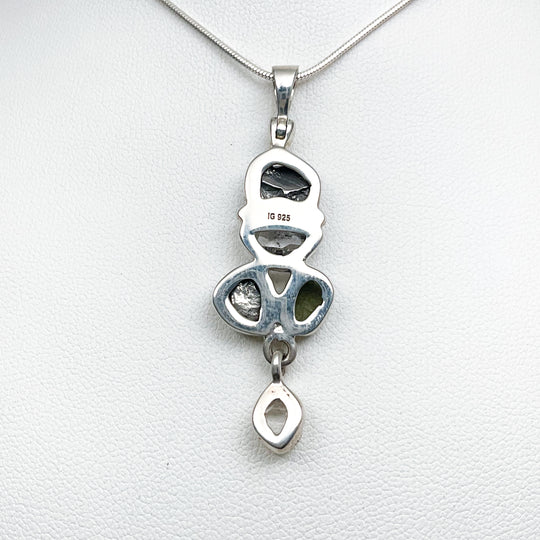 Campo Del Cielo Meteorite, Herkimer Diamond and Moldavite Pendant - Rocks and Gems Canada