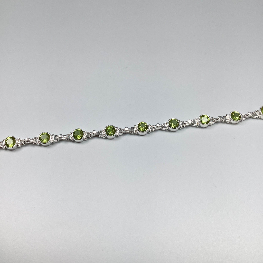 Peridot Sterling Silver Bracelet - Rocks and Gems Canada