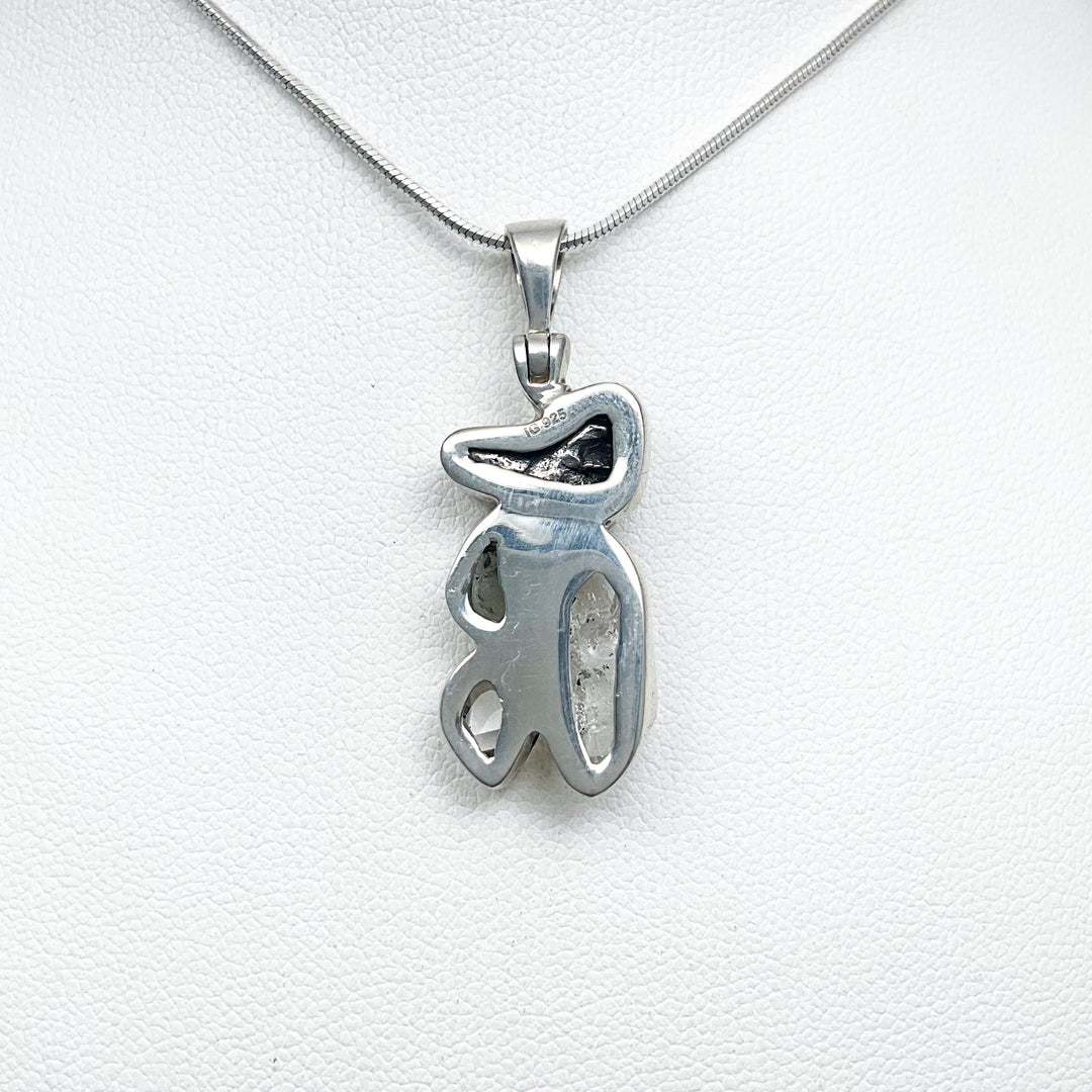 Campo Del Cielo Meteorite, Herkimer Diamond and Moldavite Pendant