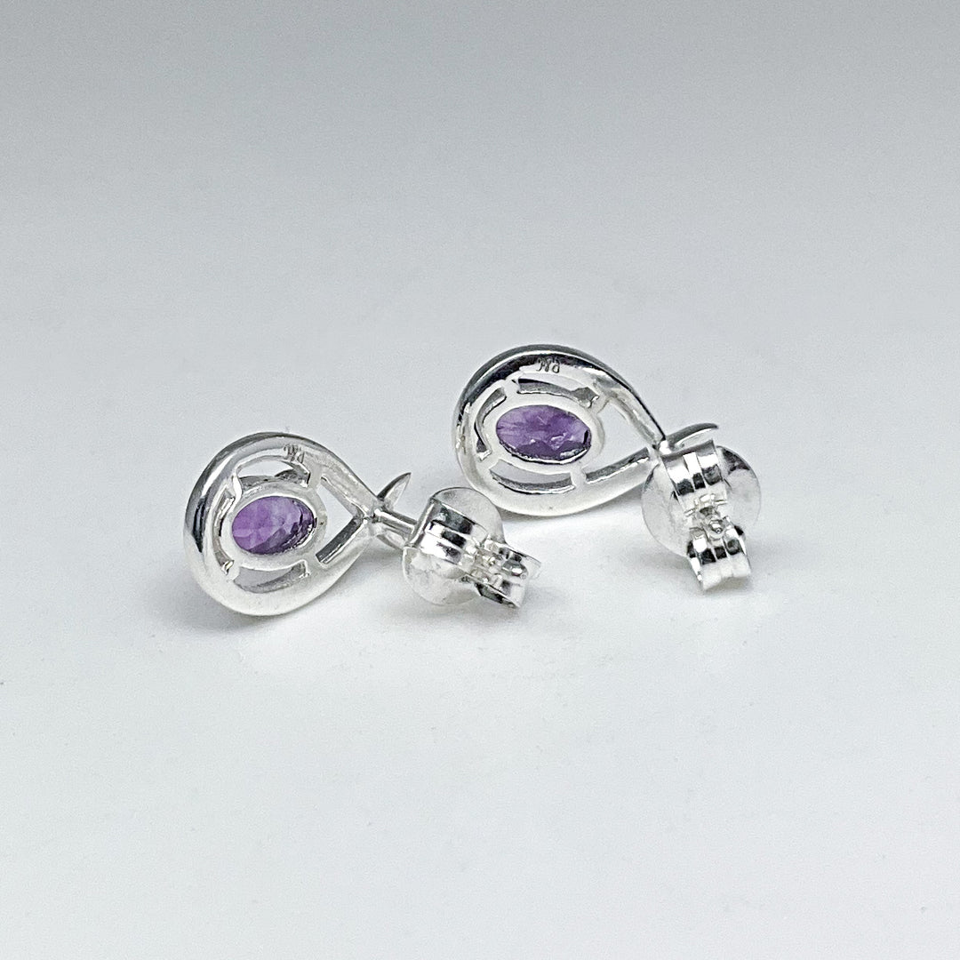 Amethyst Stud Earrings