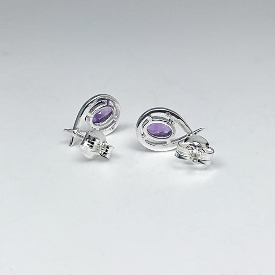Amethyst Stud Earrings
