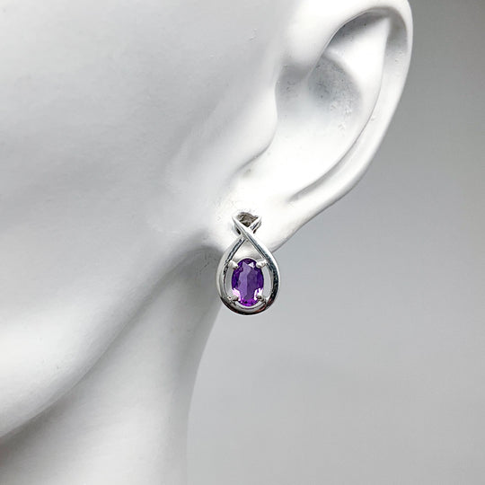 Amethyst Stud Earrings