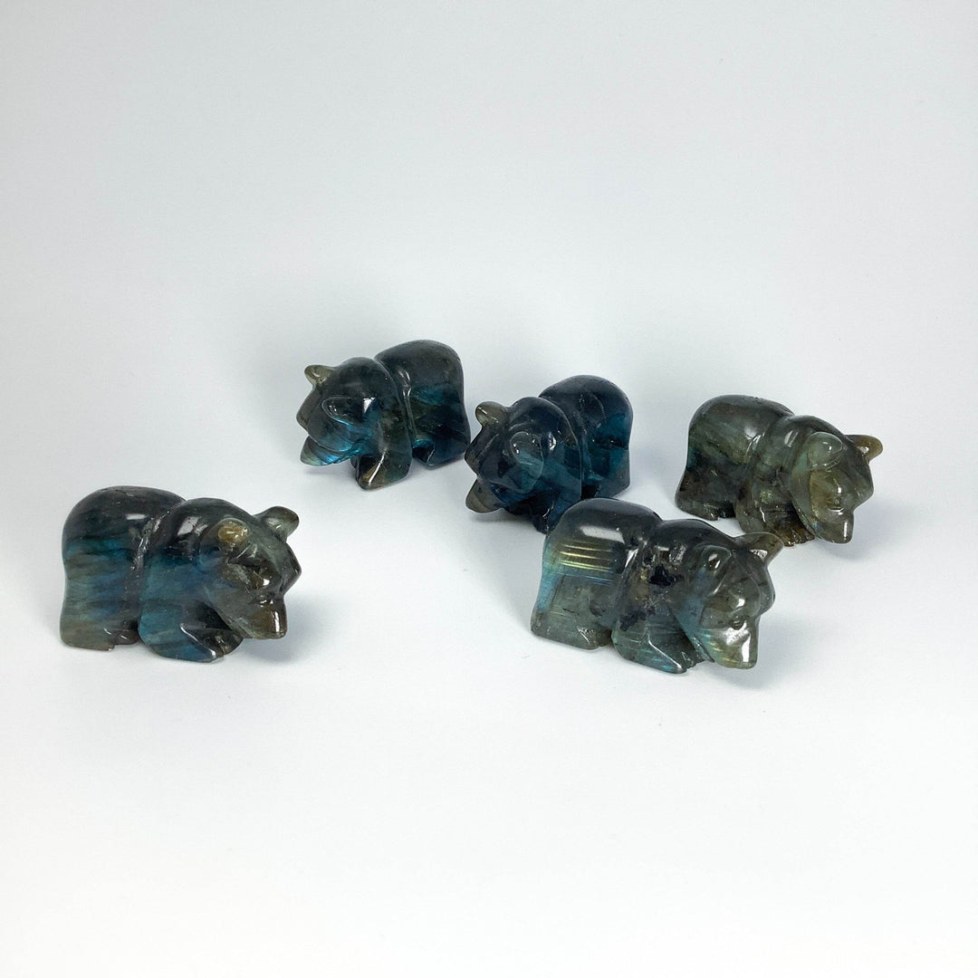 Labradorite Bear Carving - Rocks and Gems Canada