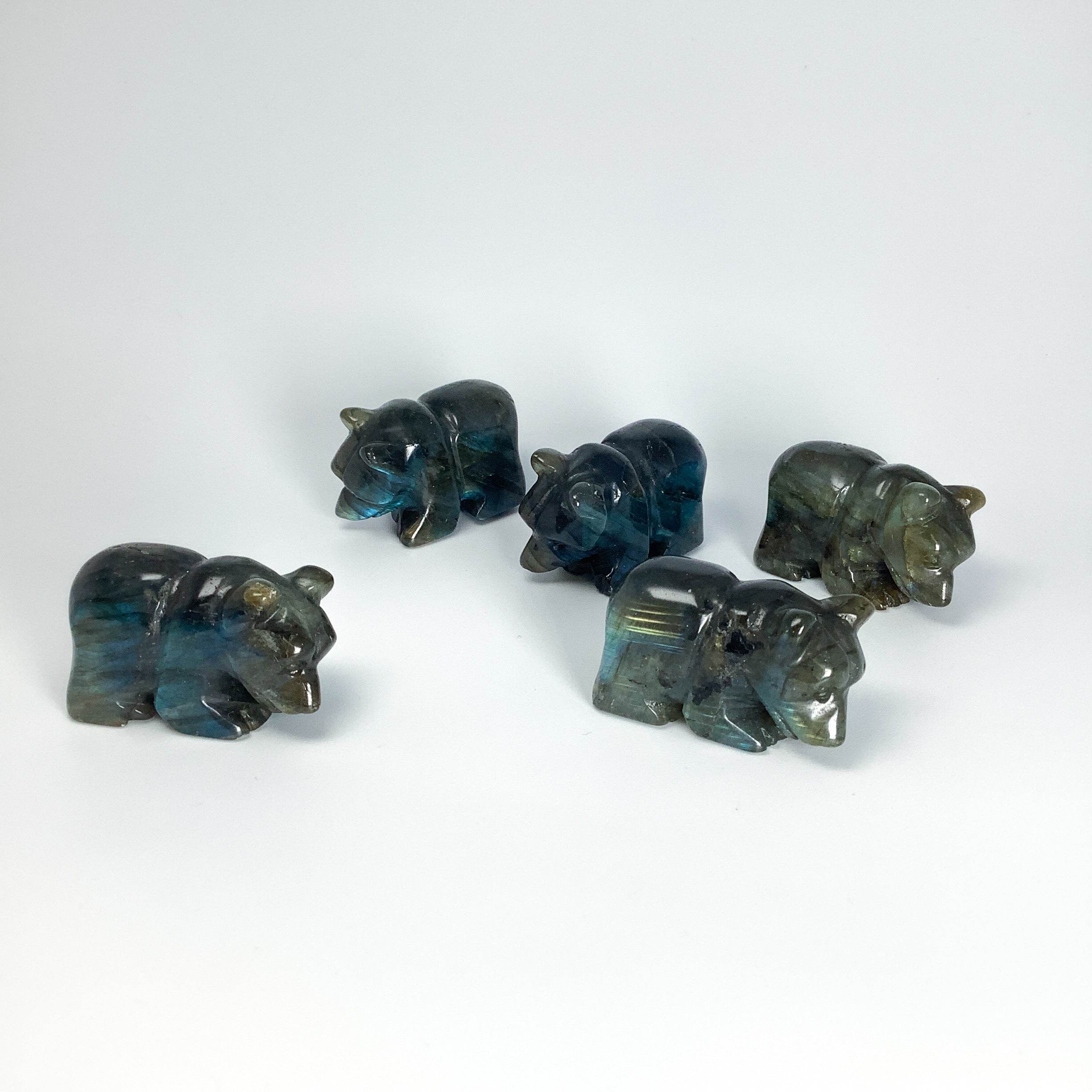 Labradorite Bear Carving - Rocks and Gems Canada
