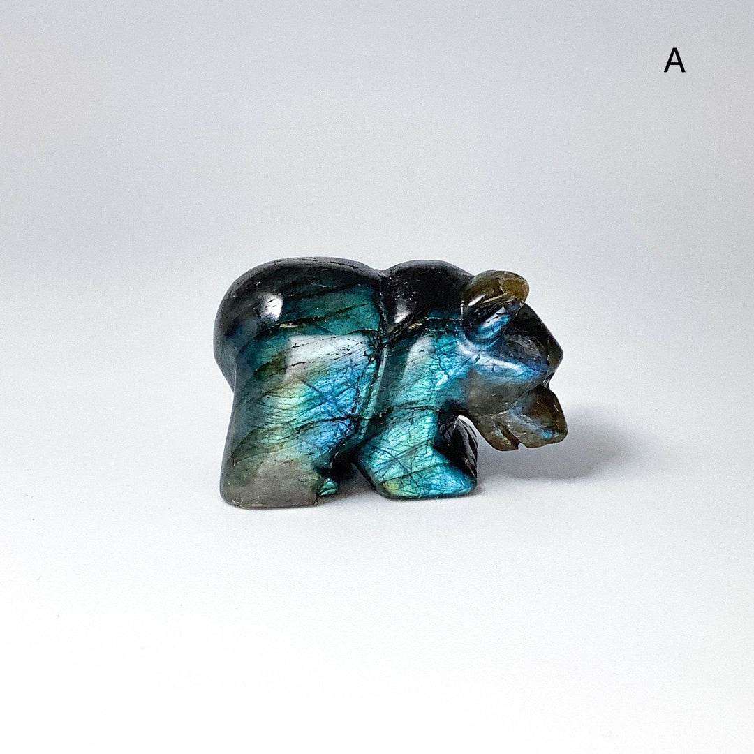 Labradorite Bear Carving - Rocks and Gems Canada