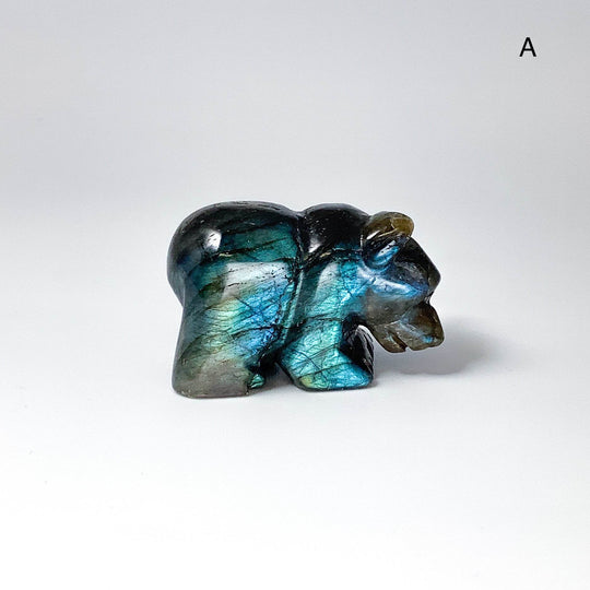 Labradorite Bear Carving - Rocks and Gems Canada