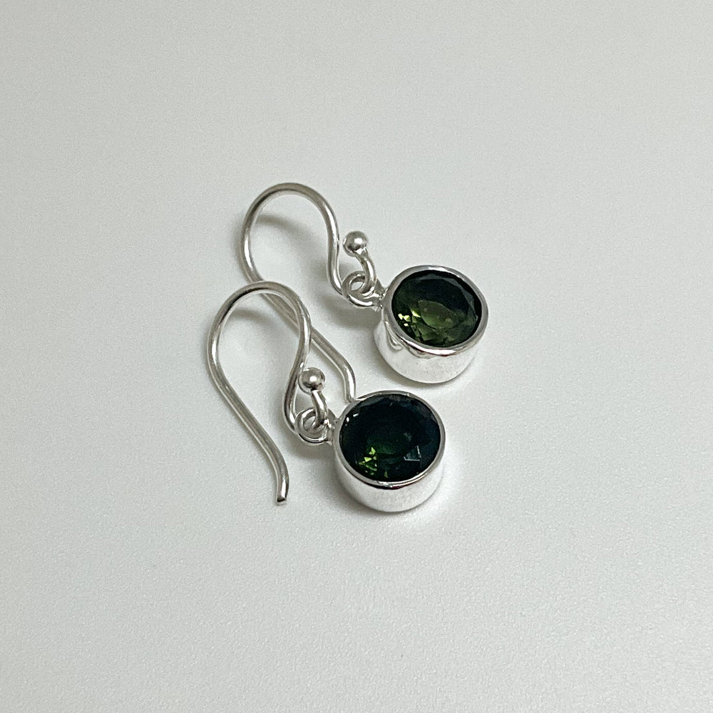 Moldavite Dangle Earrings - Rocks and Gems Canada