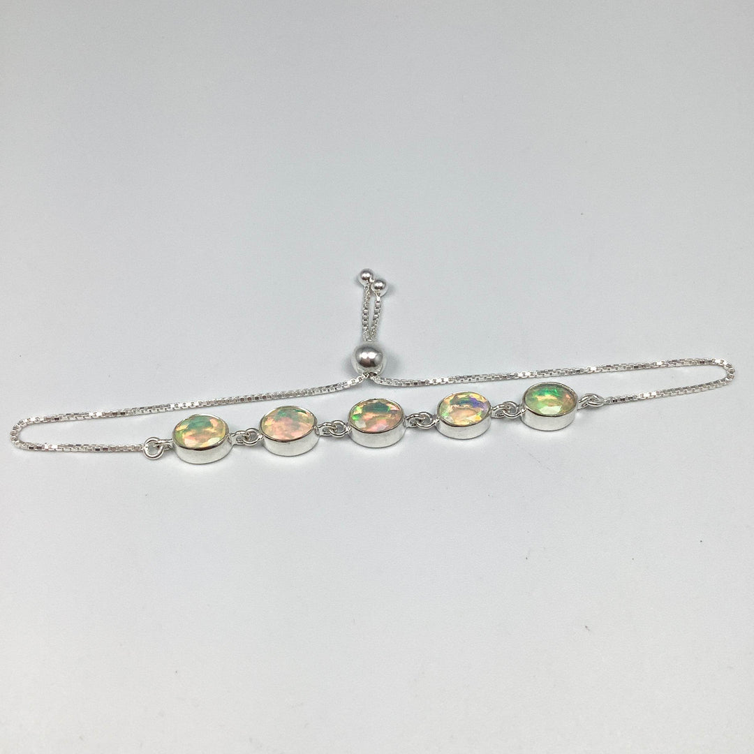 Ethiopian Fire Opal Sterling Silver Bracelet - Rocks and Gems Canada