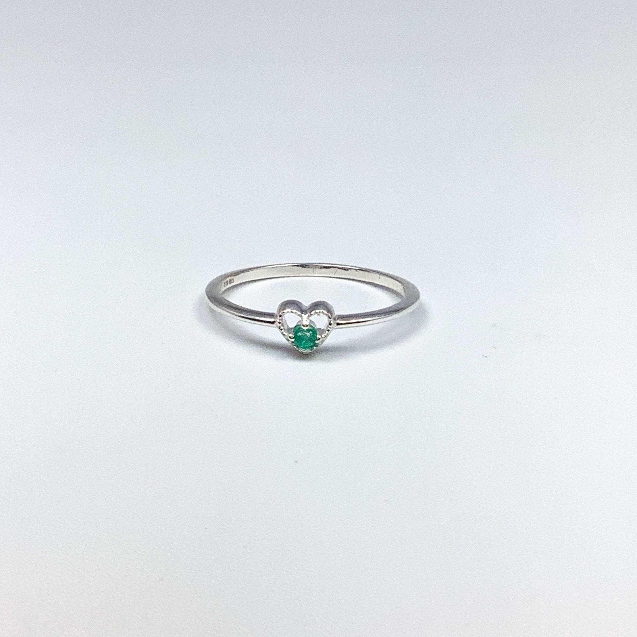 Emerald Heart Ring - Rocks and Gems Canada