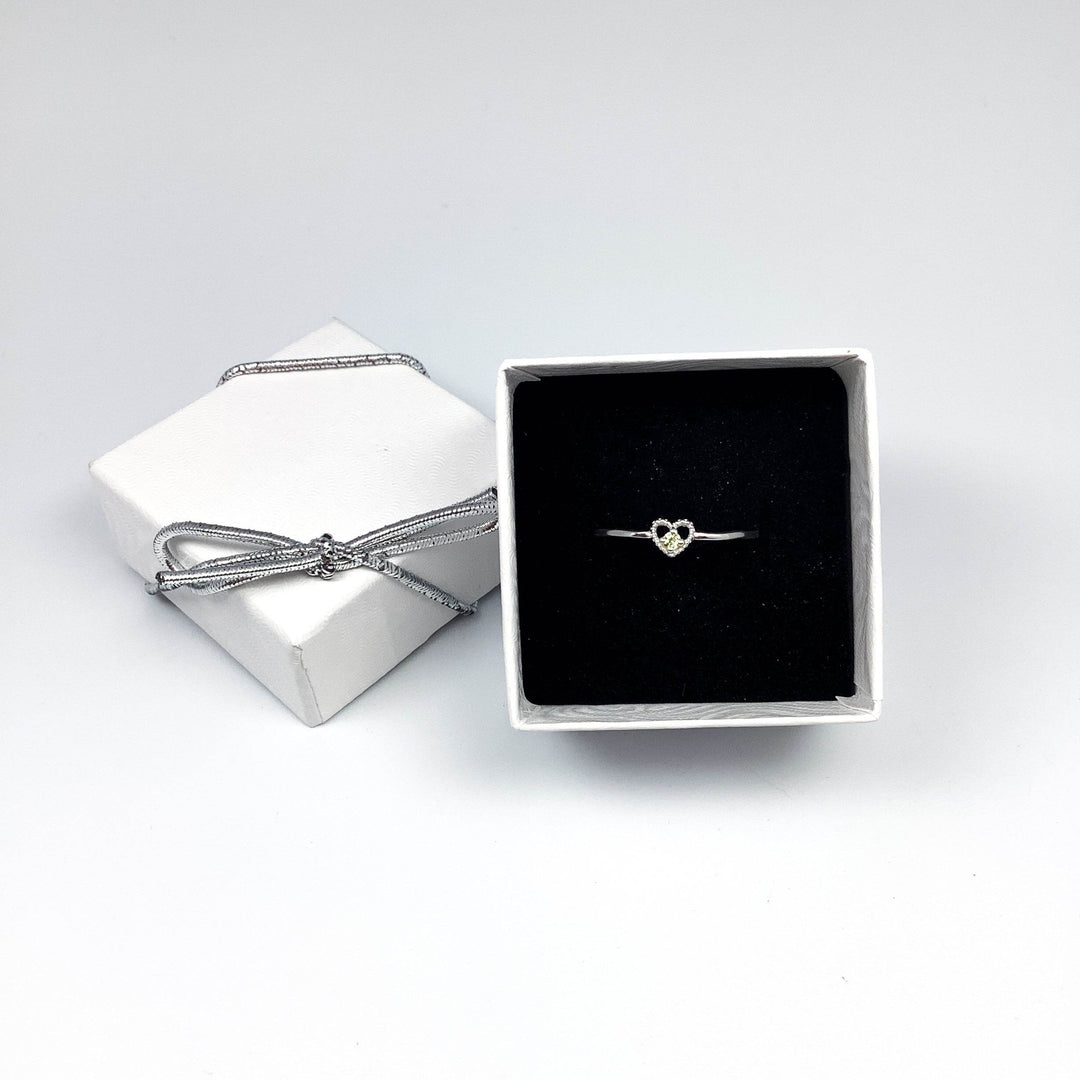 Peridot Heart Ring - Rocks and Gems Canada