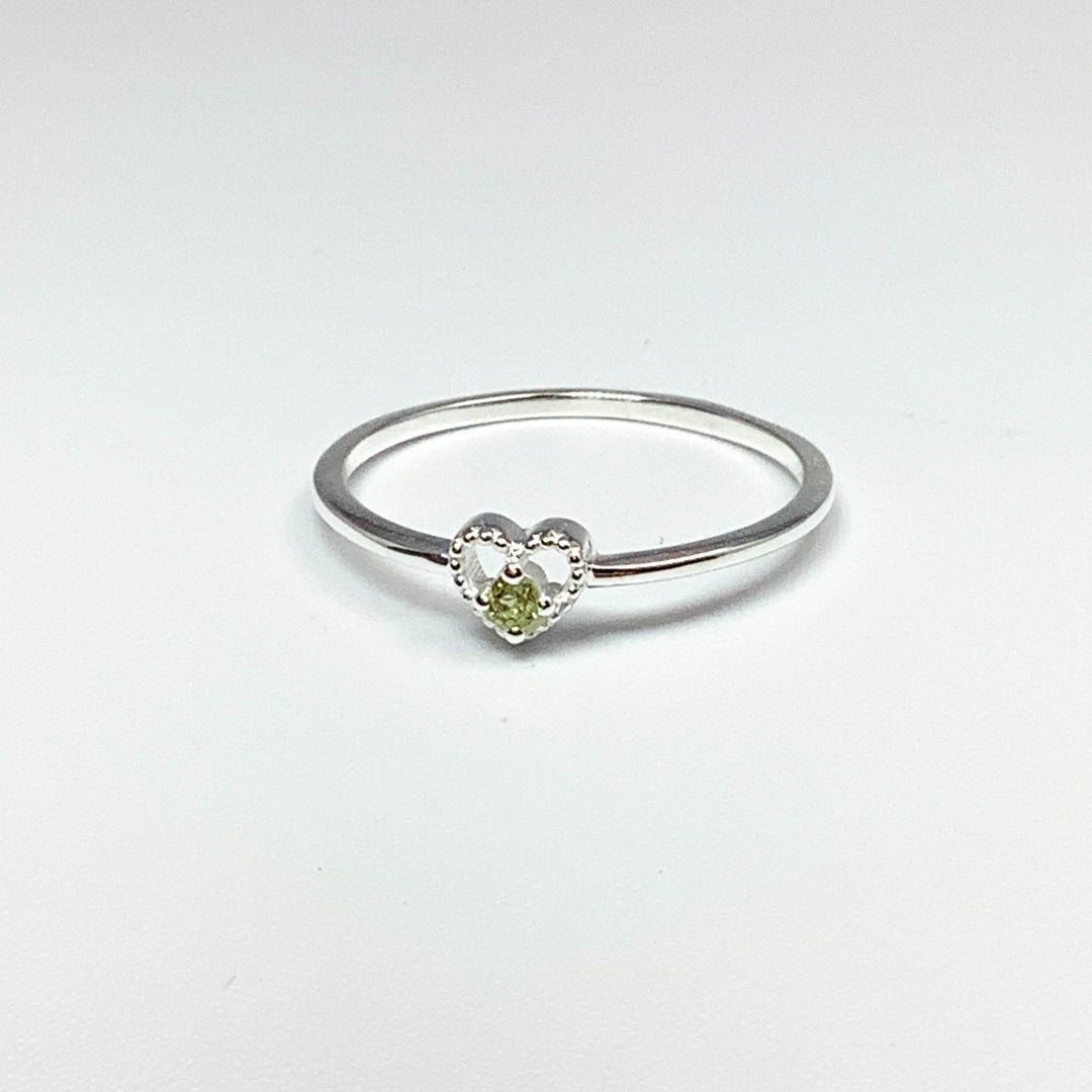 Peridot Heart Ring - Rocks and Gems Canada