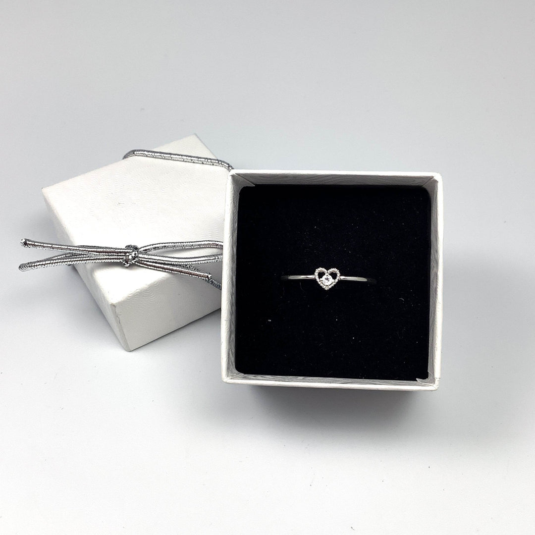Rainbow Moonstone Heart Ring - Rocks and Gems Canada