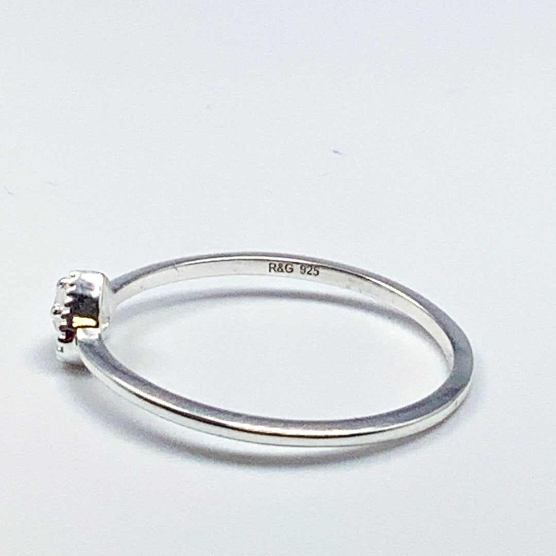 Rainbow Moonstone Heart Ring - Rocks and Gems Canada