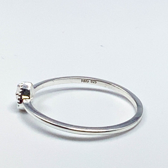 Rainbow Moonstone Heart Ring - Rocks and Gems Canada