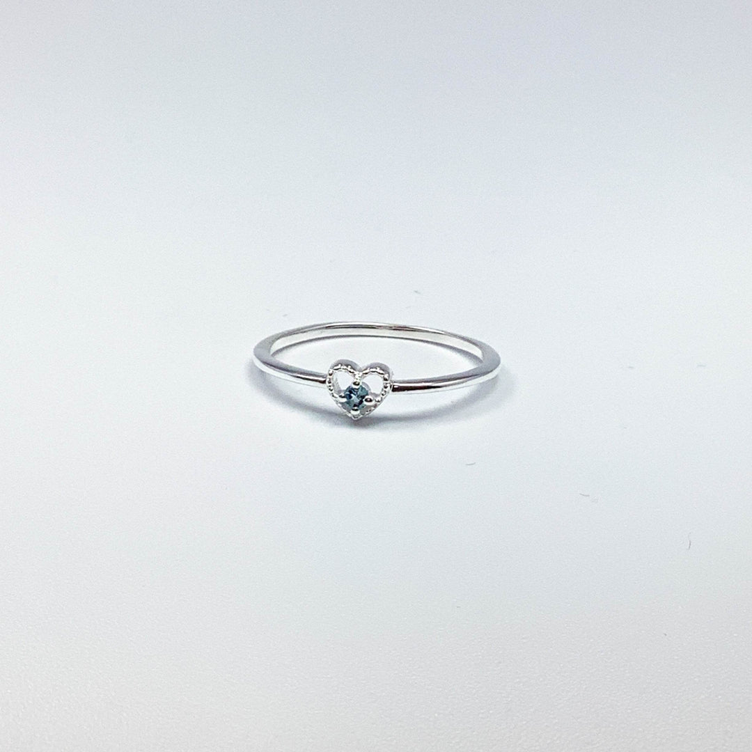 Blue Topaz Heart Ring - Rocks and Gems Canada