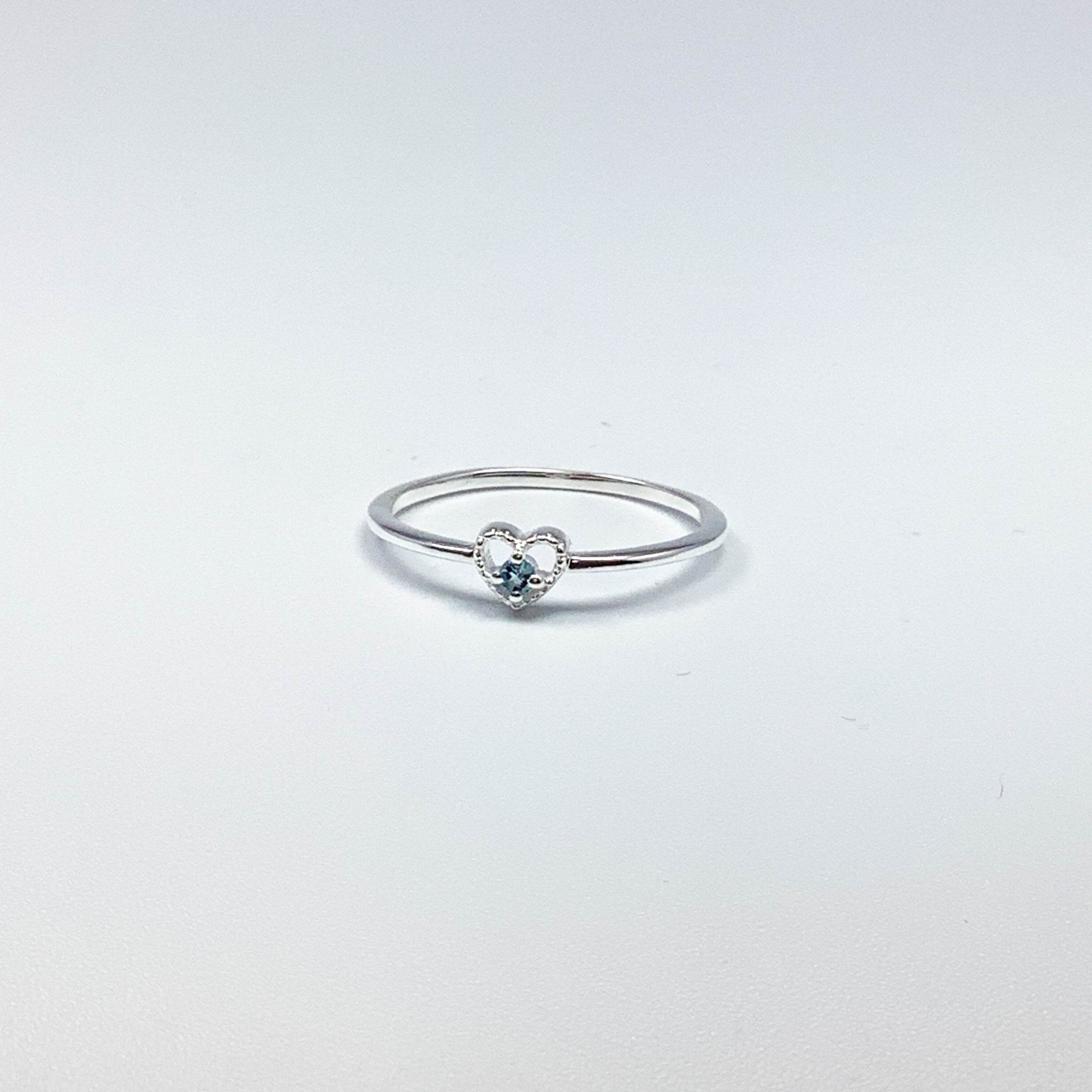 Blue Topaz Heart Ring - Rocks and Gems Canada