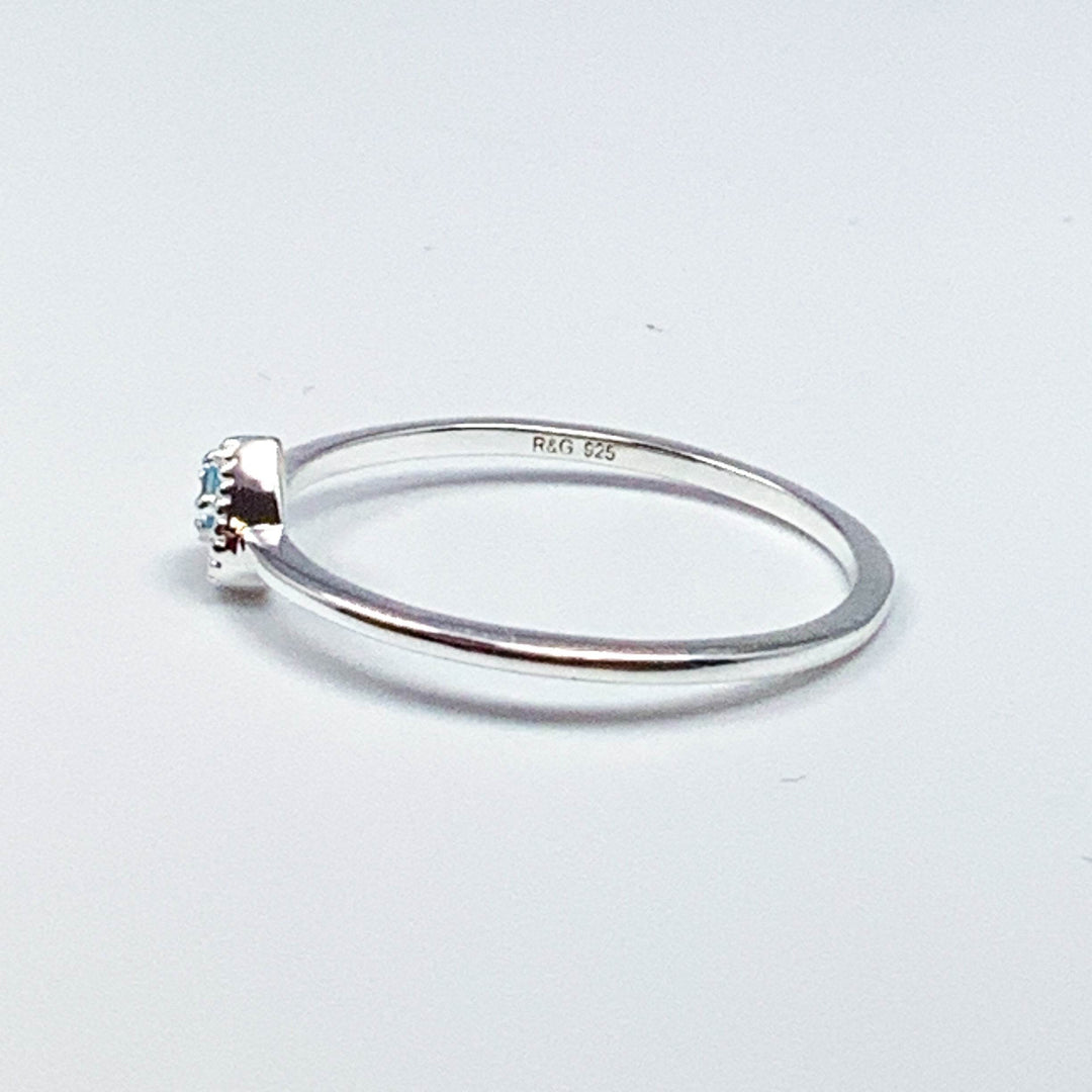 Blue Topaz Heart Ring - Rocks and Gems Canada