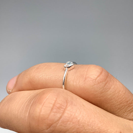 Blue Topaz Heart Ring - Rocks and Gems Canada
