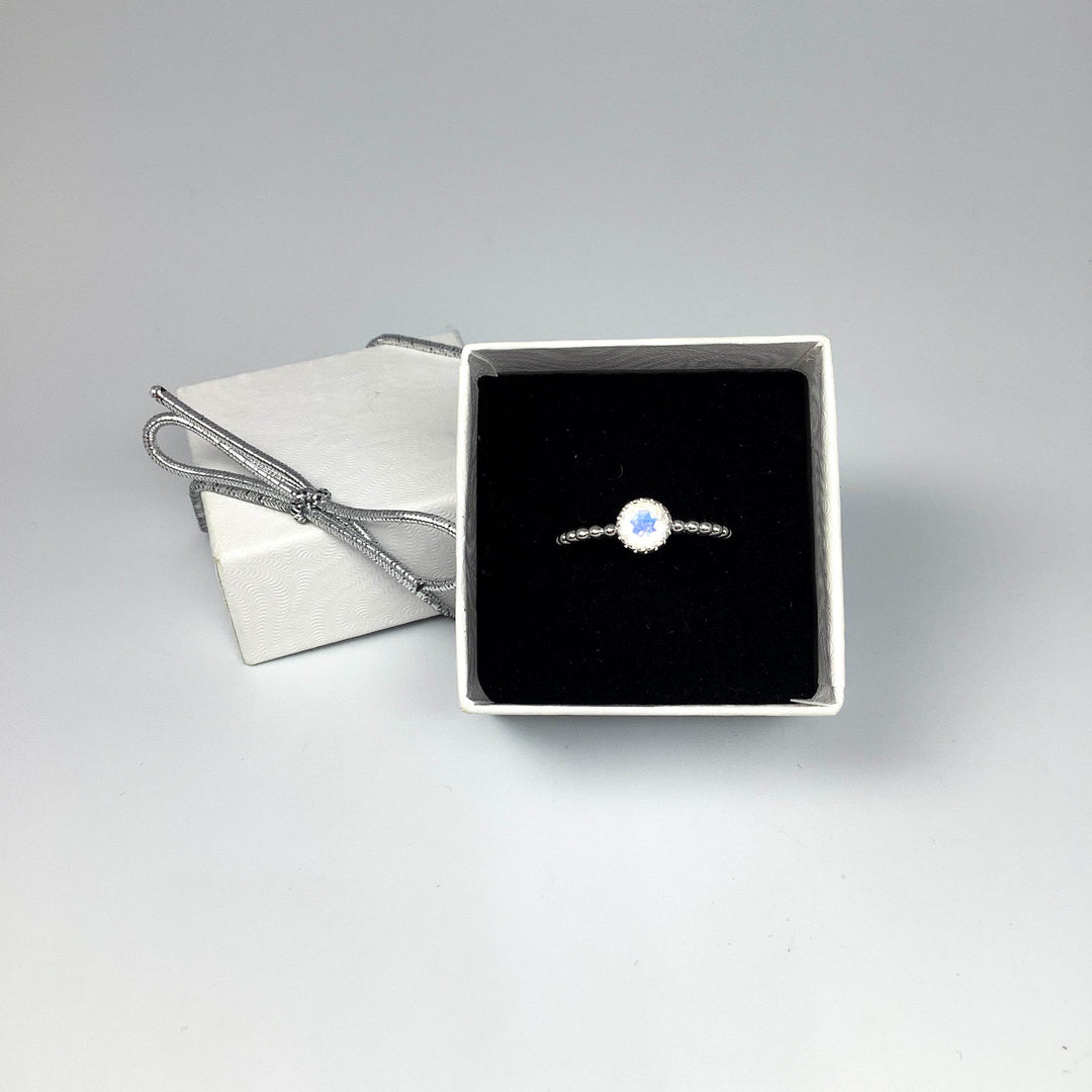 Rainbow Moonstone Ring - Rocks and Gems Canada