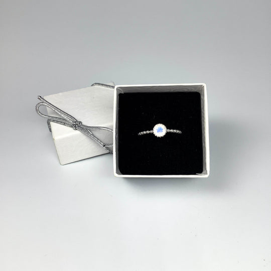 Rainbow Moonstone Ring - Rocks and Gems Canada