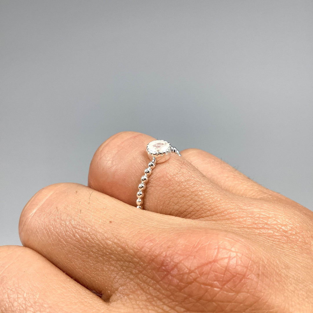 Rainbow Moonstone Ring - Rocks and Gems Canada