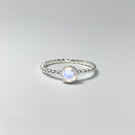 Rainbow Moonstone Ring - Rocks and Gems Canada