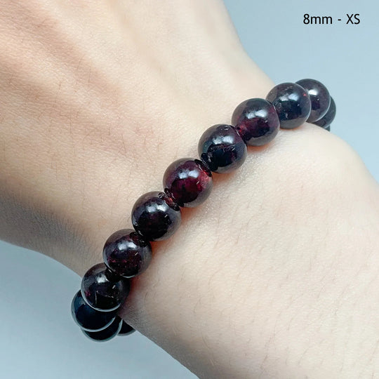 Garnet Beaded Bracelet - Rocks and Gems Canada
