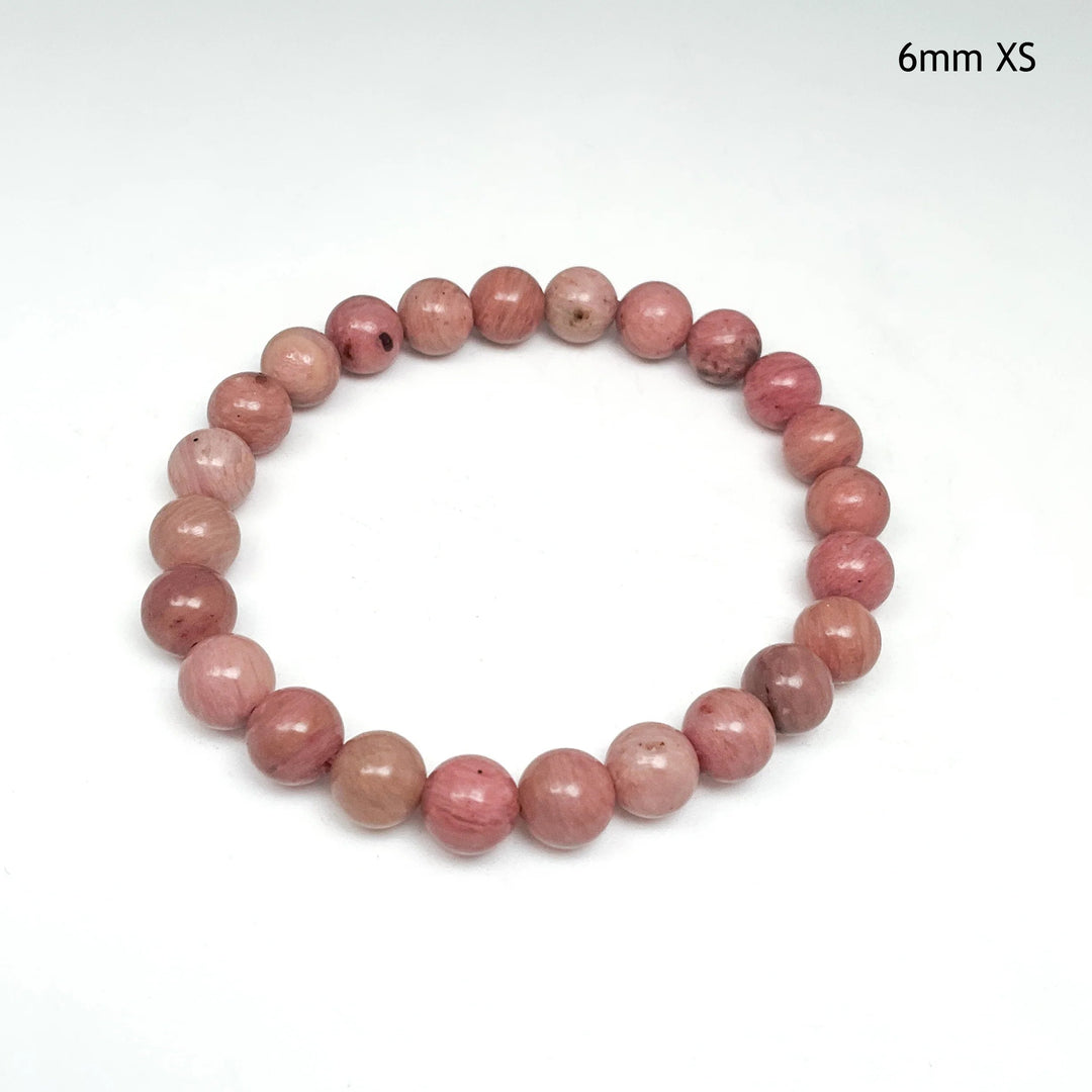 Pink Rhodonite Beaded Bracelet - Rocks and Gems Canada