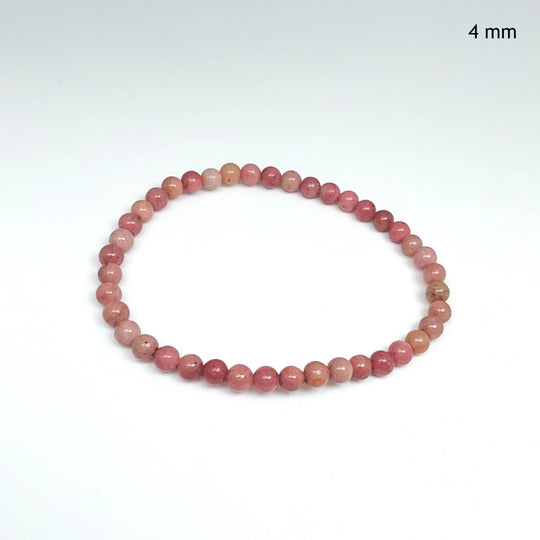 Pink Rhodonite Beaded Bracelet - Rocks and Gems Canada