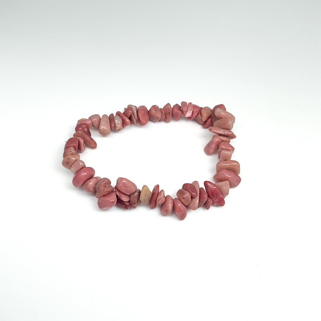 Rhodonite Chip Beaded Bracelet - Rocks and Gems Canada