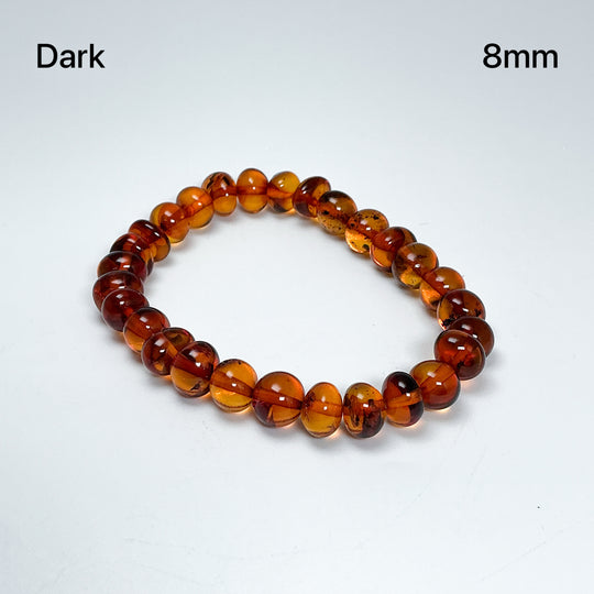 Amber Cognac Nugget Beaded Bracelet