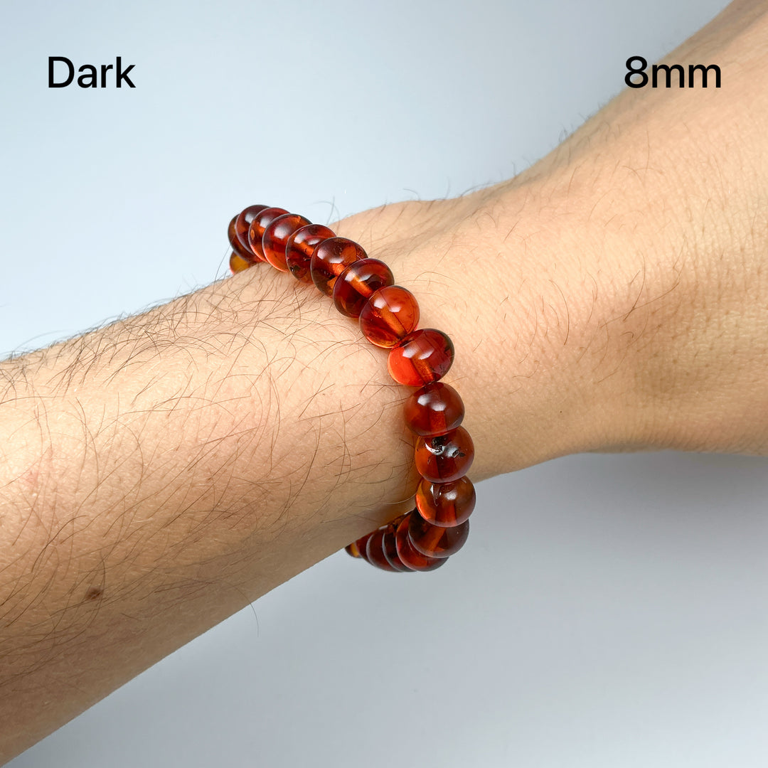 Amber Cognac Nugget Beaded Bracelet